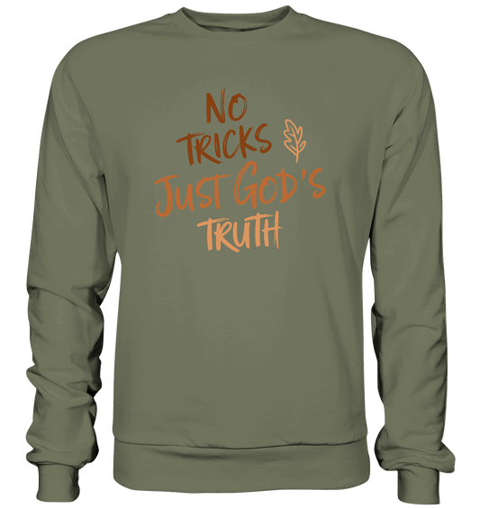 No Tricks – Just God’s Truth | Christliche Kleidung & Geschenke im Retro-Design für Herbst & Halloween - Premium Sweatshirt