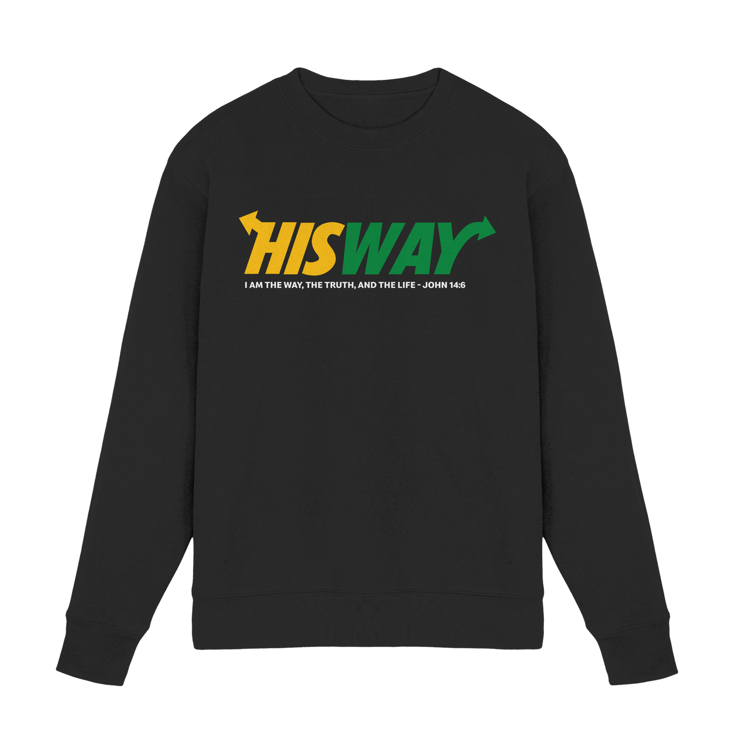 His Way – John 14:6 | Christliches Statement Design mit Johannes 14,6 - Premium Sweatshirt