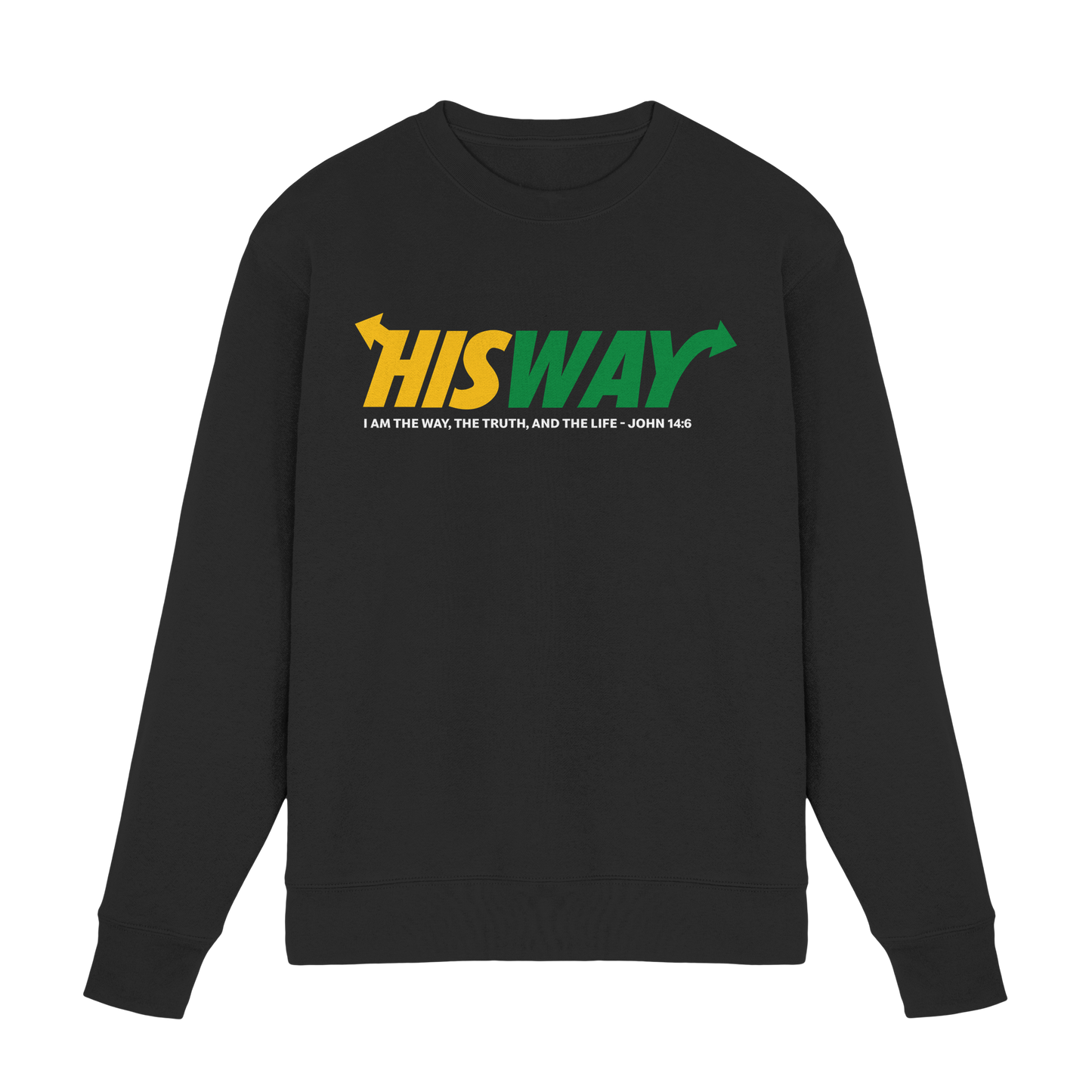 His Way – John 14:6 | Christliches Statement Design mit Johannes 14,6 - Premium Sweatshirt