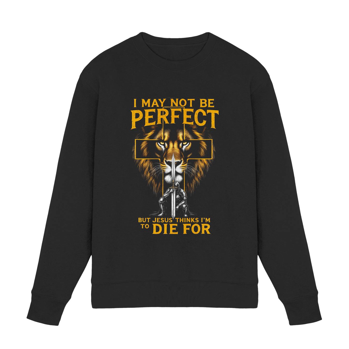 I May Not Be Perfect, But Jesus Thinks I’m to Die For | Christliches Design mit Botschaft der Gnade - Premium Sweatshirt