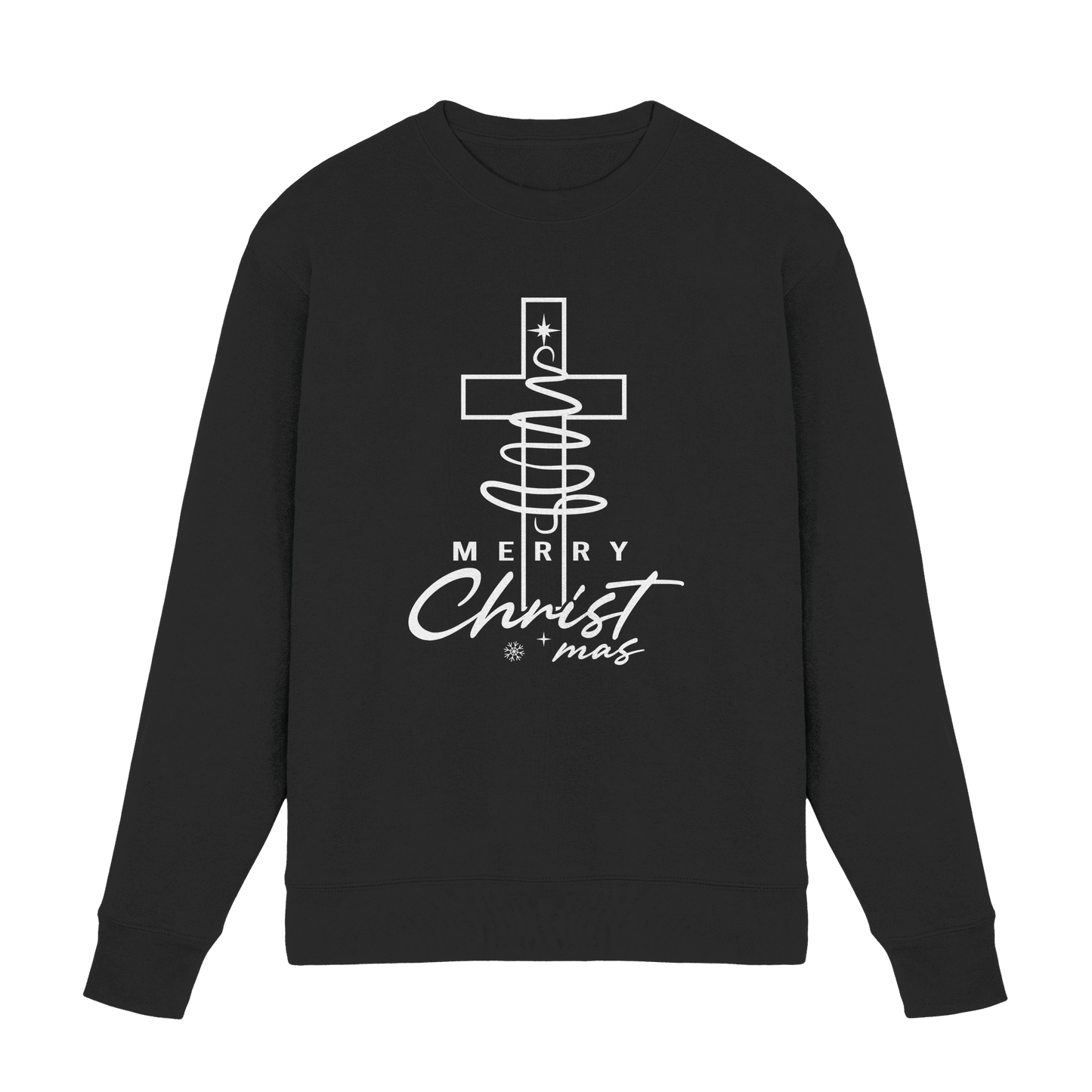 Kreuz und Christbaum – Merry Christ*mas Design - Premium Sweatshirt