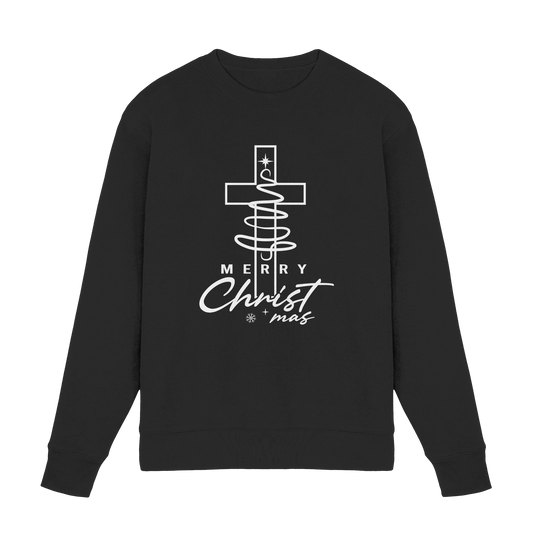 Kreuz und Christbaum – Merry Christ*mas Design - Premium Sweatshirt