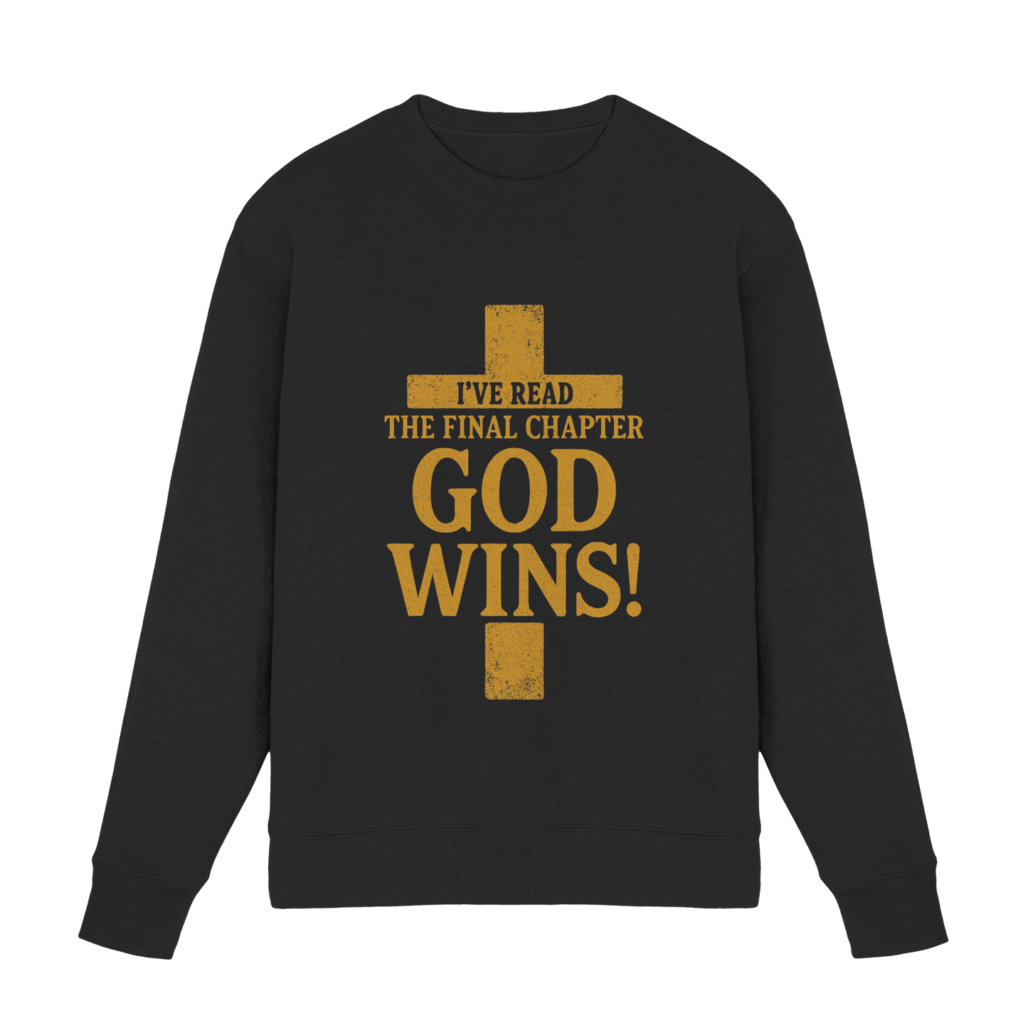 GOD WINS – Das Ende steht fest | Christliche Kleidung & Geschenke im Kreuz-Design - Premium Sweatshirt