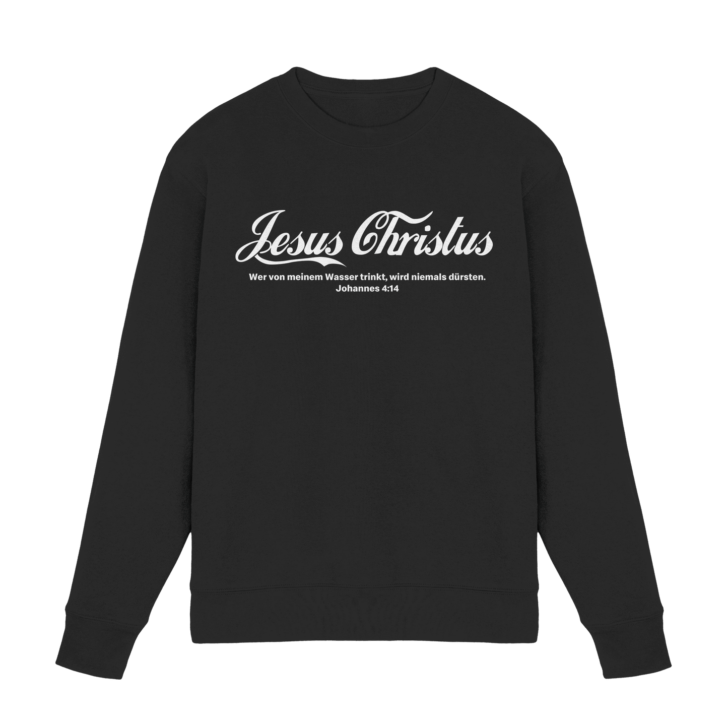 Jesus Christus – Johannes 4,14 | Christliches Statement Design „Lebendiges Wasser“ - Premium Sweatshirt