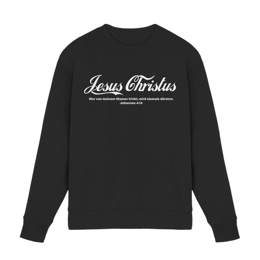 Jesus Christus – Johannes 4,14 | Christliches Statement Design „Lebendiges Wasser“ - Premium Sweatshirt