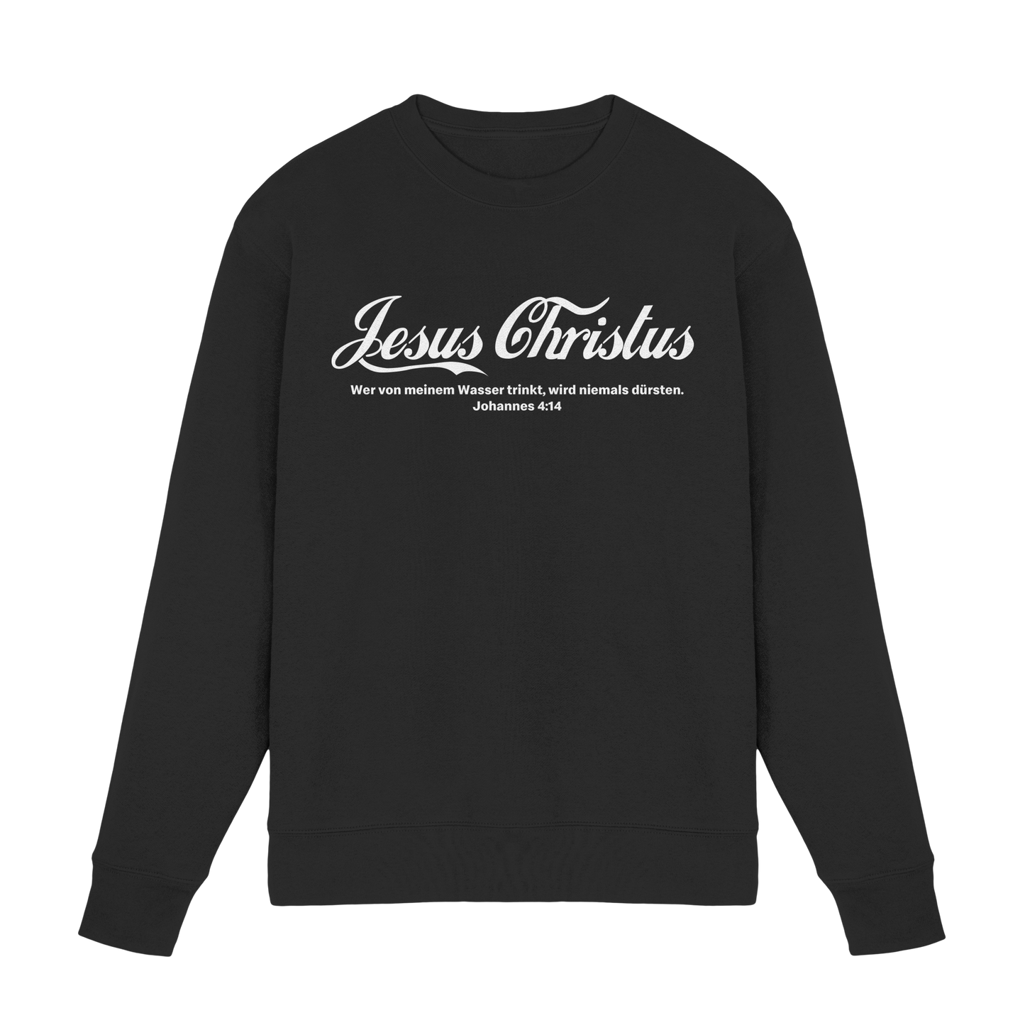 Jesus Christus – Johannes 4,14 | Christliches Statement Design „Lebendiges Wasser“ - Premium Sweatshirt