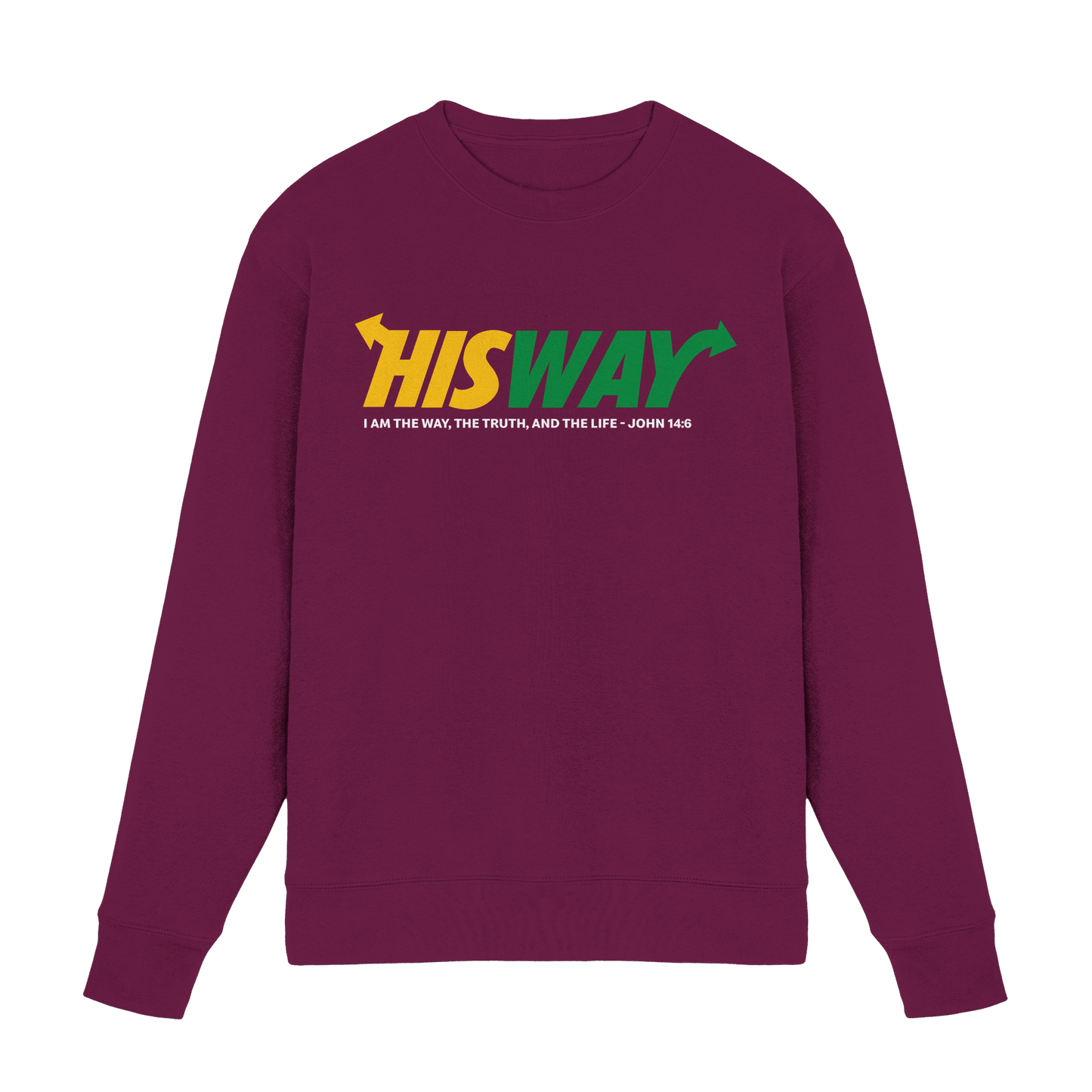 His Way – John 14:6 | Christliches Statement Design mit Johannes 14,6 - Premium Sweatshirt