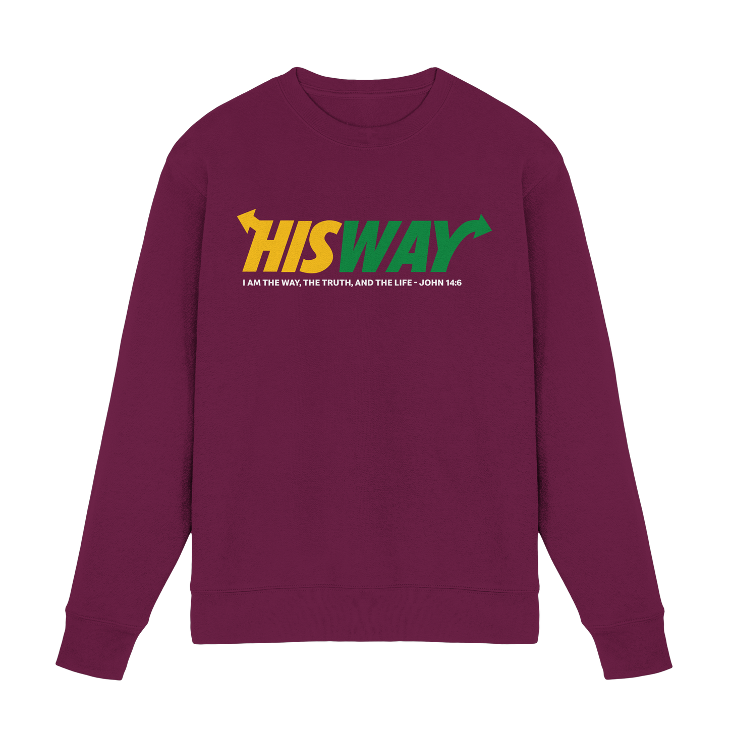 His Way – John 14:6 | Christliches Statement Design mit Johannes 14,6 - Premium Sweatshirt