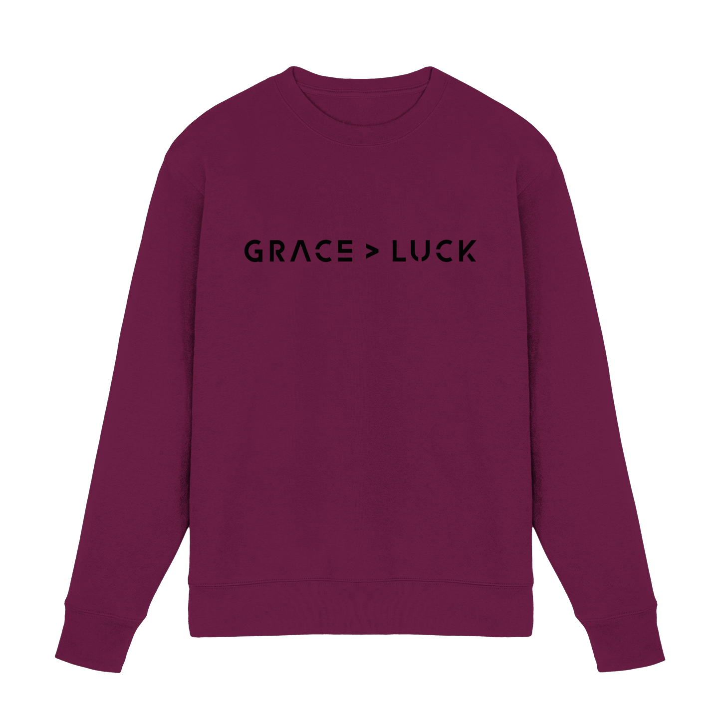 Grace > Luck | Christliches Design über Gottes Gnade - Premium Sweatshirt