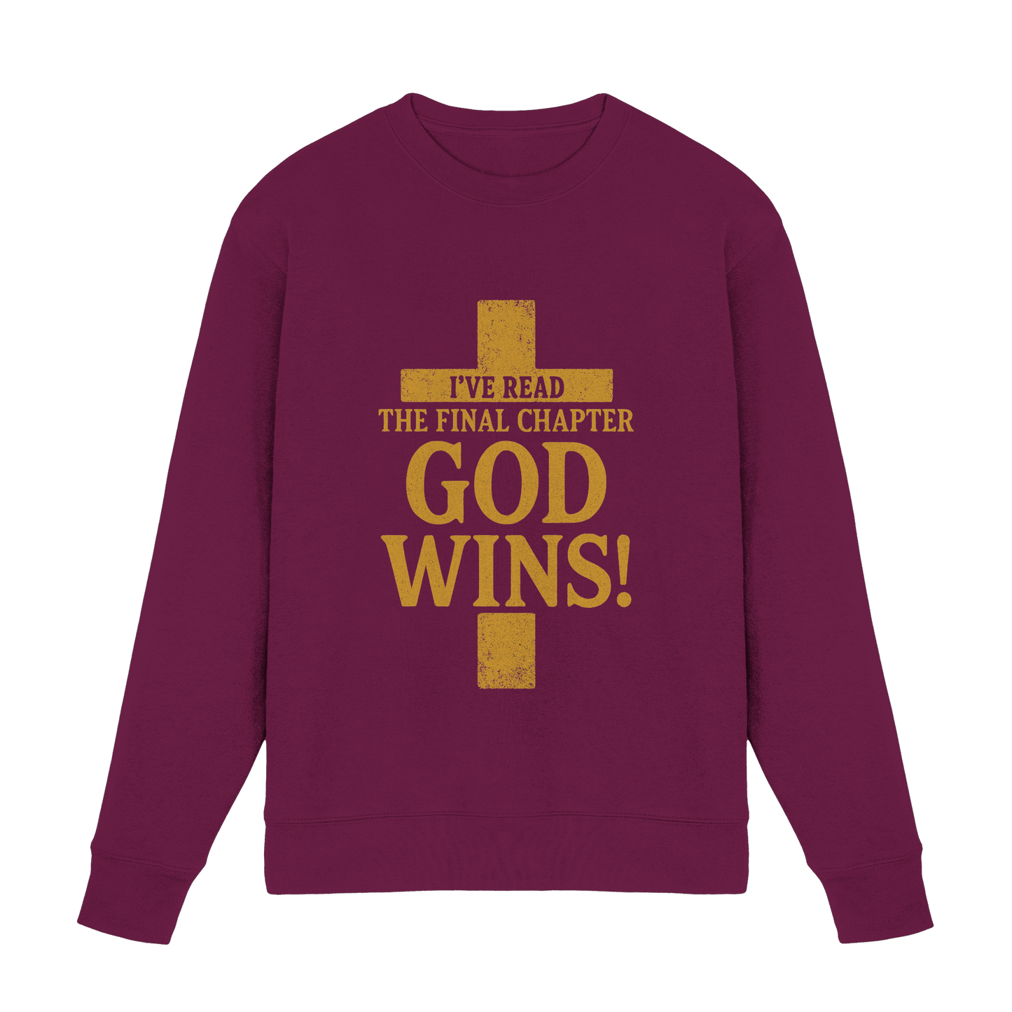 GOD WINS – Das Ende steht fest | Christliche Kleidung & Geschenke im Kreuz-Design - Premium Sweatshirt