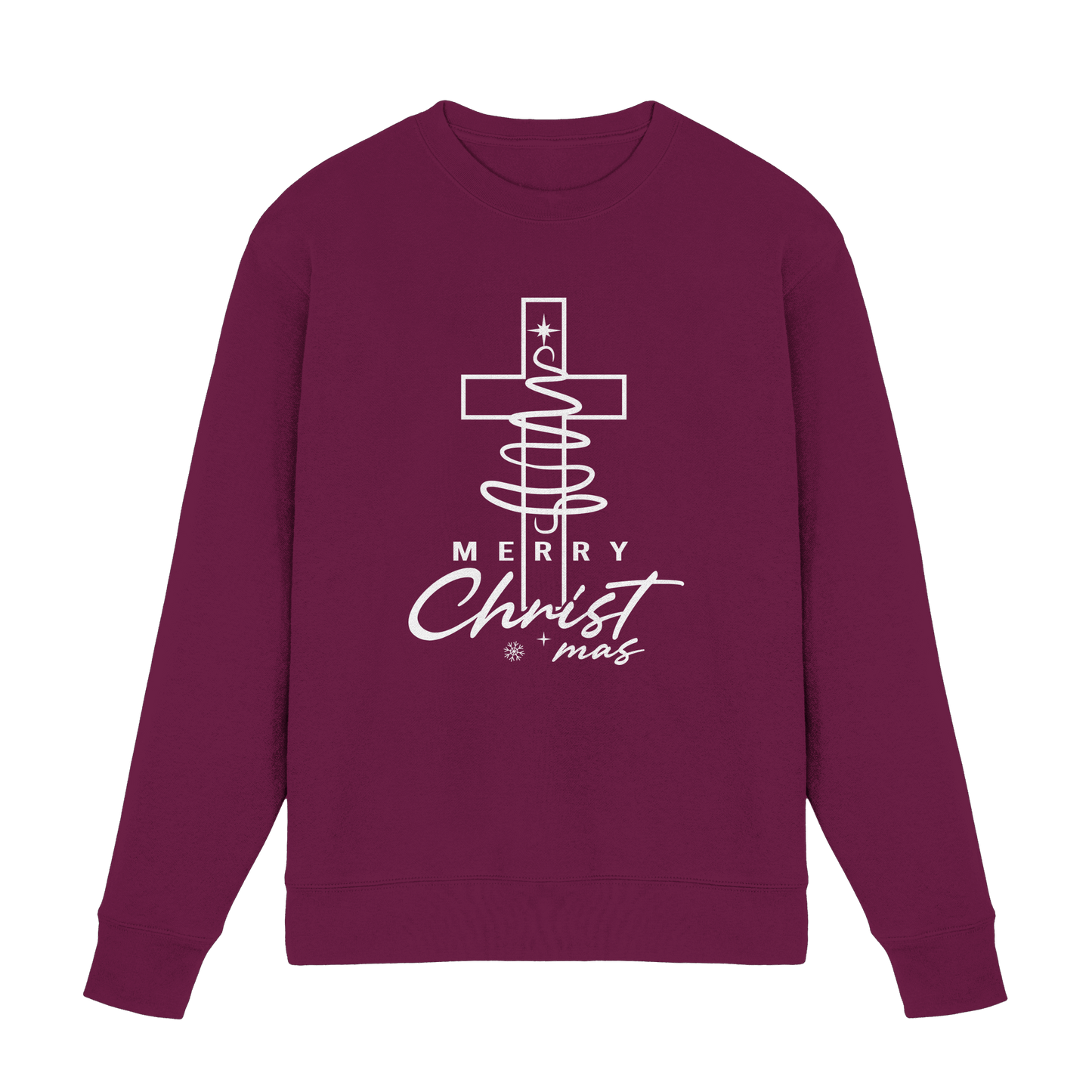 Kreuz und Christbaum – Merry Christ*mas Design - Premium Sweatshirt