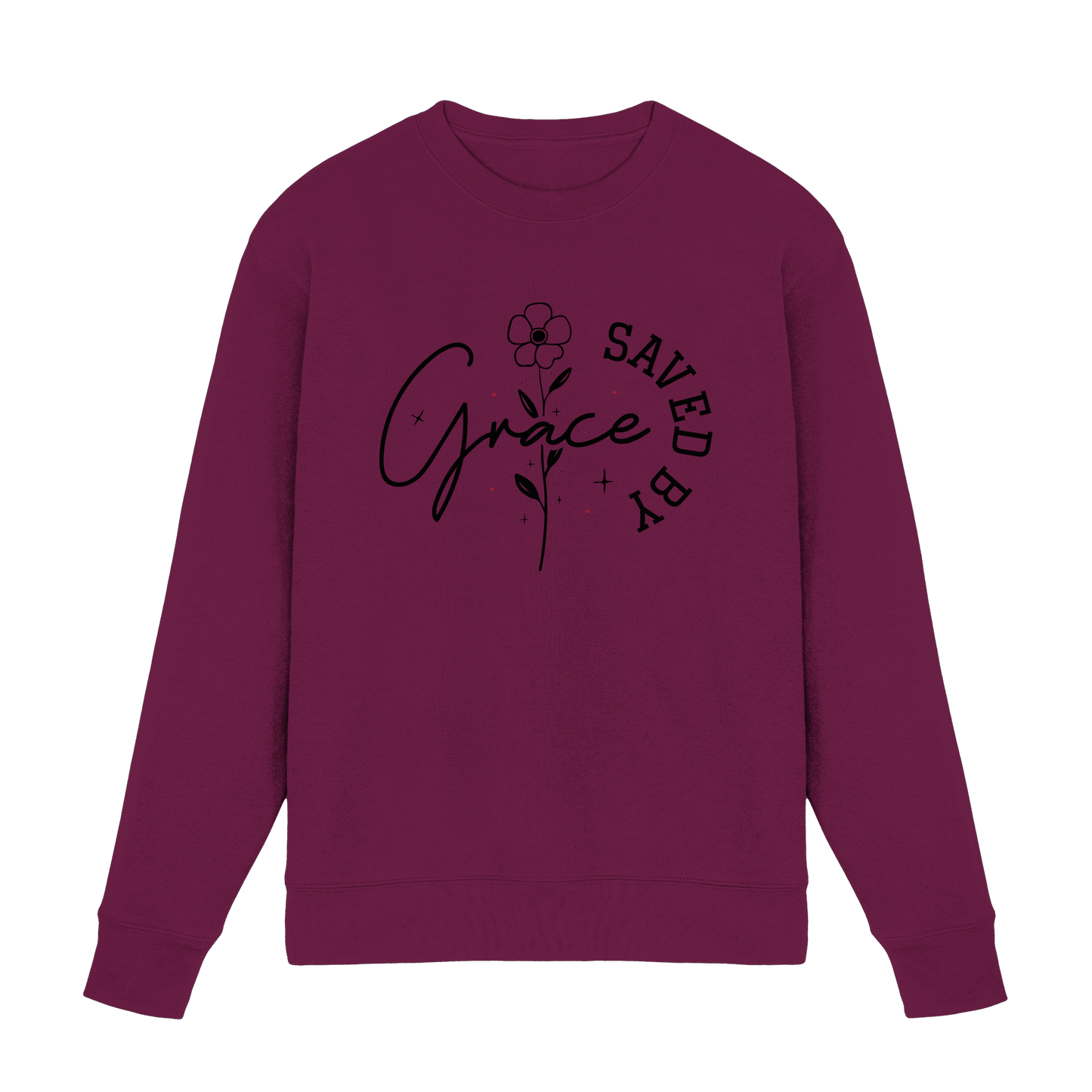 Saved by Grace – ein schlichtes Design mit tiefer Botschaft - Premium Sweatshirt