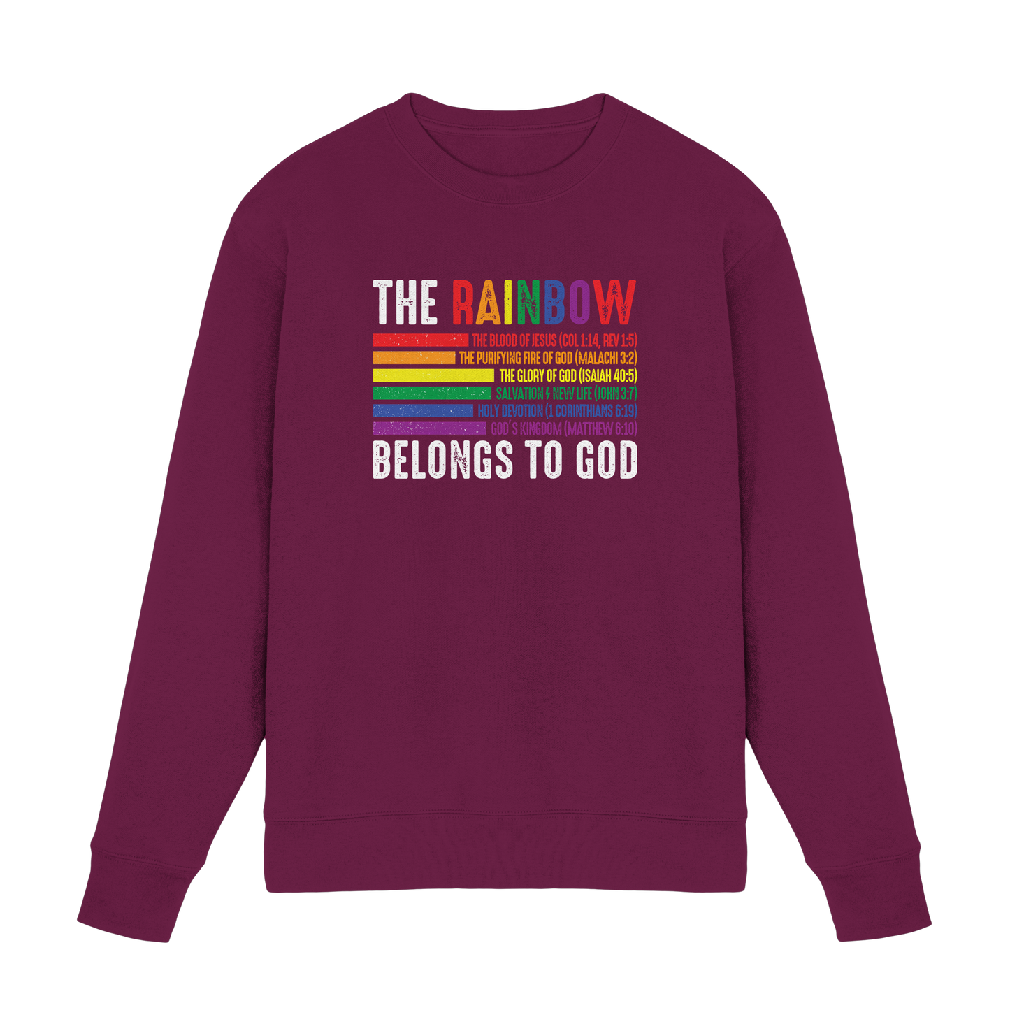 The Rainbow Belongs To God – Zeichen des Bundes und der Liebe - Premium Sweatshirt