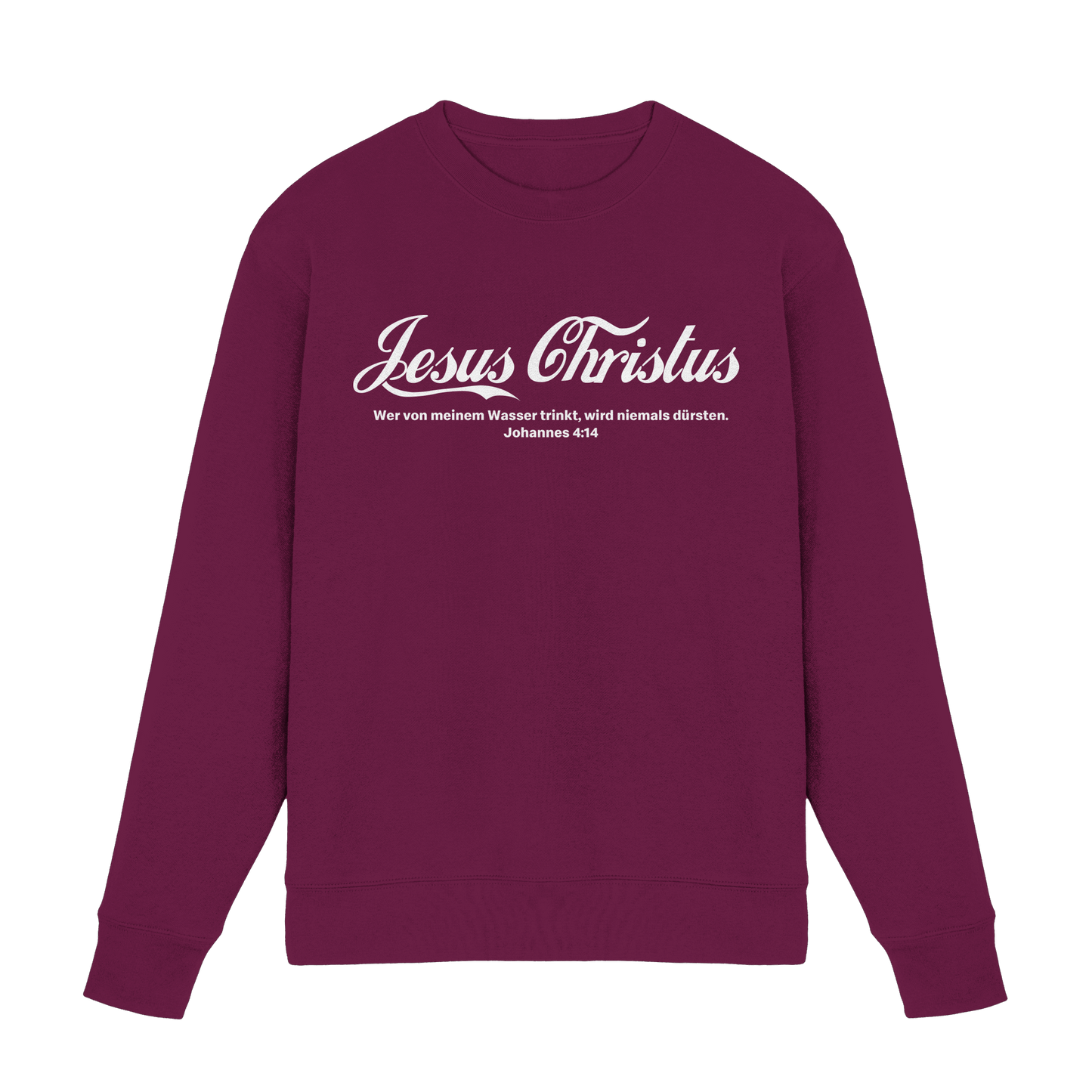 Jesus Christus – Johannes 4,14 | Christliches Statement Design „Lebendiges Wasser“ - Premium Sweatshirt