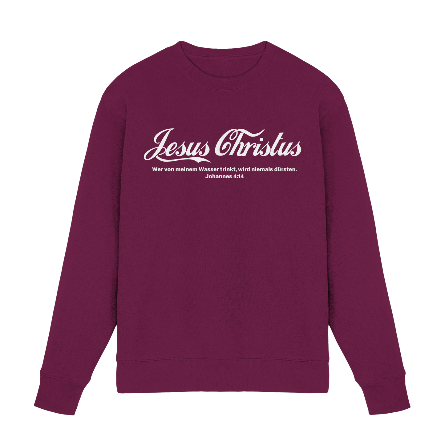 Jesus Christus – Johannes 4,14 | Christliches Statement Design „Lebendiges Wasser“ - Premium Sweatshirt