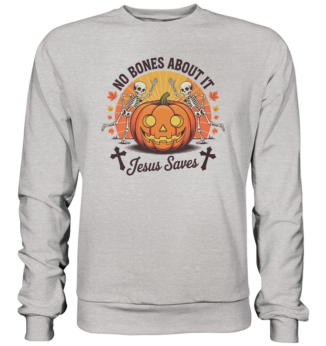 No Bones About It – Jesus Saves | Christliche Kleidung & Geschenke zu Halloween - Premium Sweatshirt