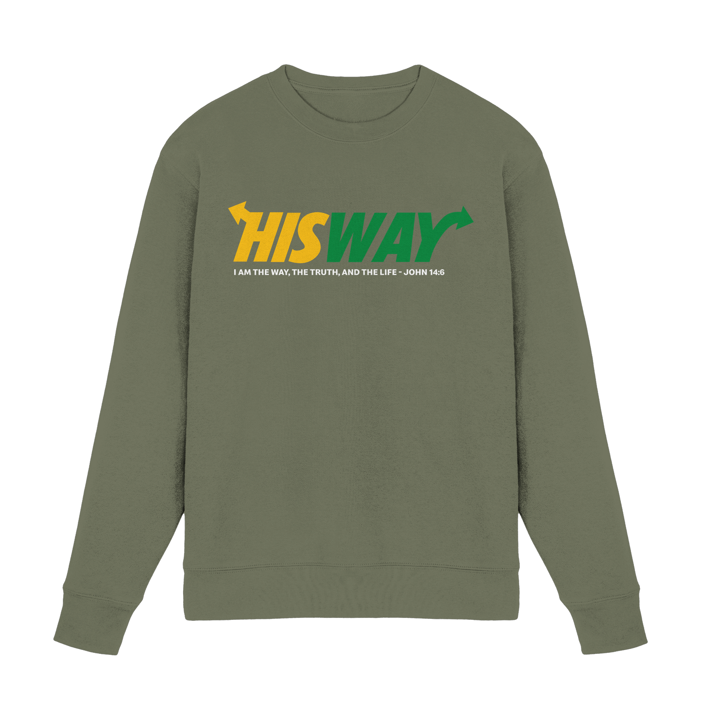 His Way – John 14:6 | Christliches Statement Design mit Johannes 14,6 - Premium Sweatshirt