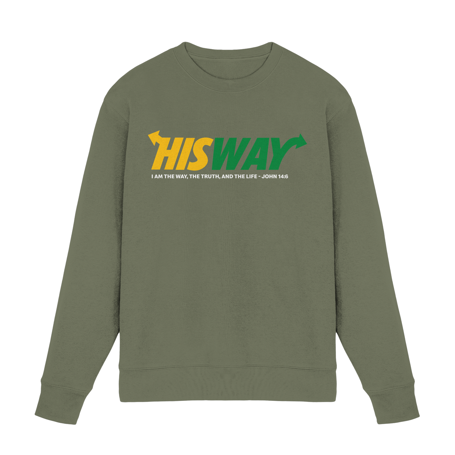 His Way – John 14:6 | Christliches Statement Design mit Johannes 14,6 - Premium Sweatshirt
