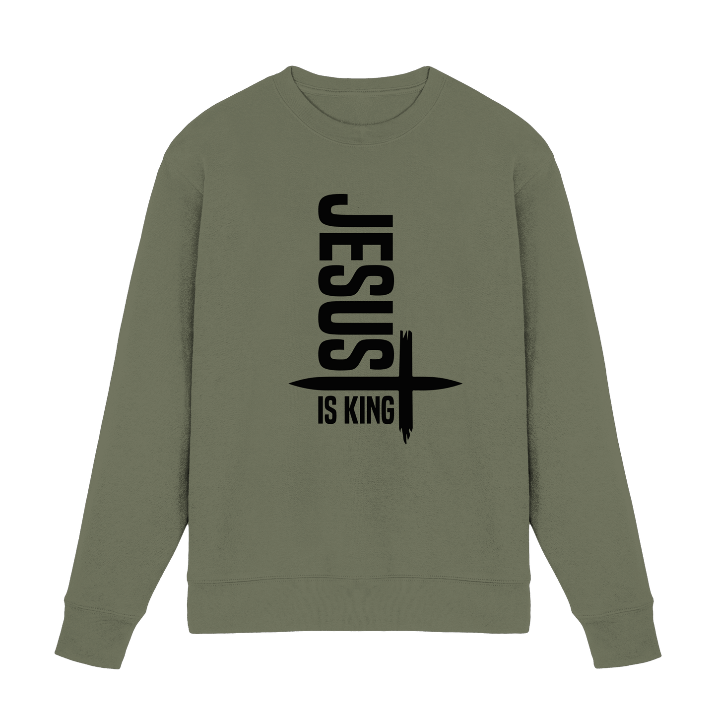 Jesus is King | Ein Statement des Glaubens - Premium Sweatshirt