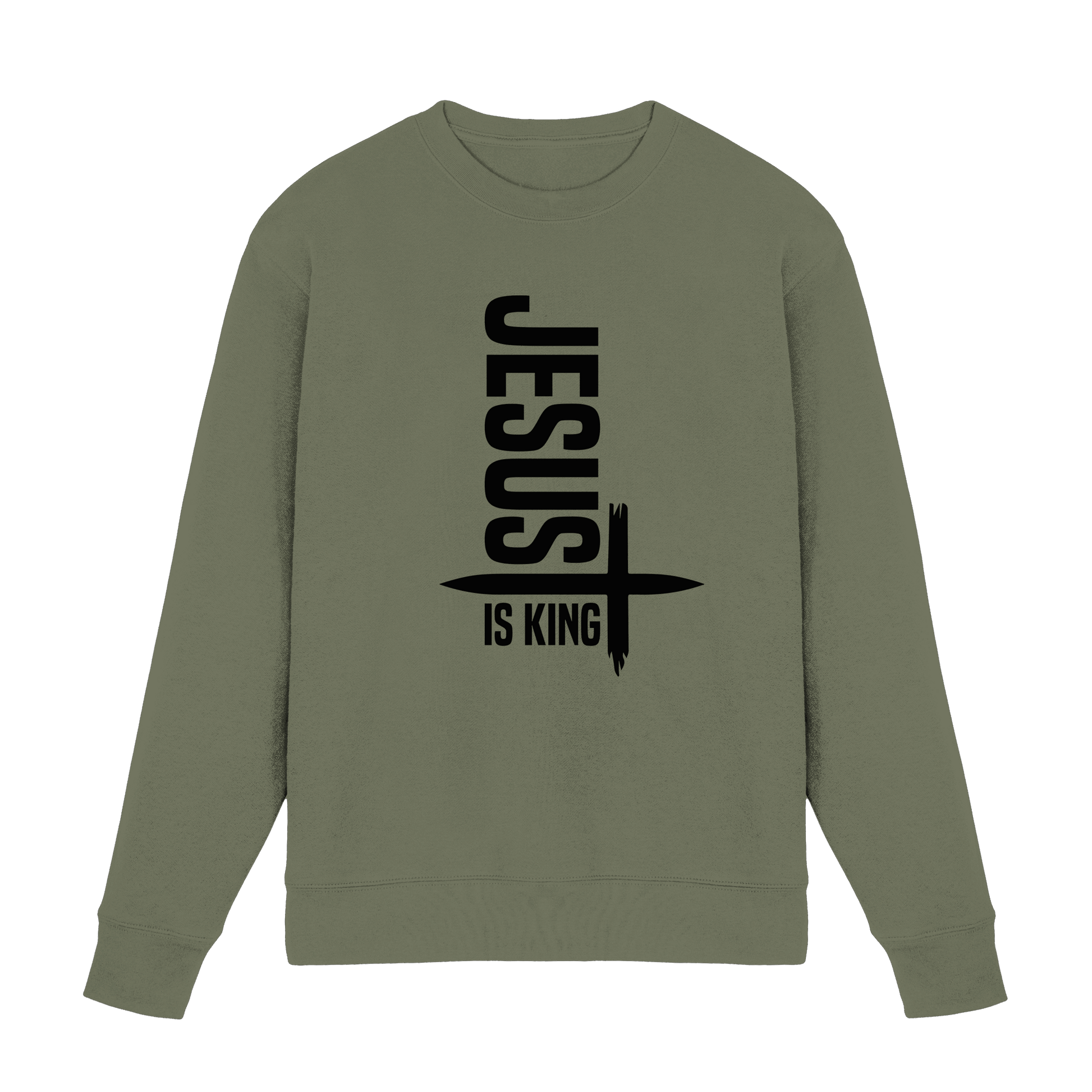 Jesus is King | Ein Statement des Glaubens - Premium Sweatshirt