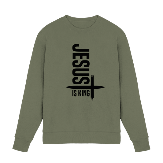 Jesus is King | Ein Statement des Glaubens - Premium Sweatshirt