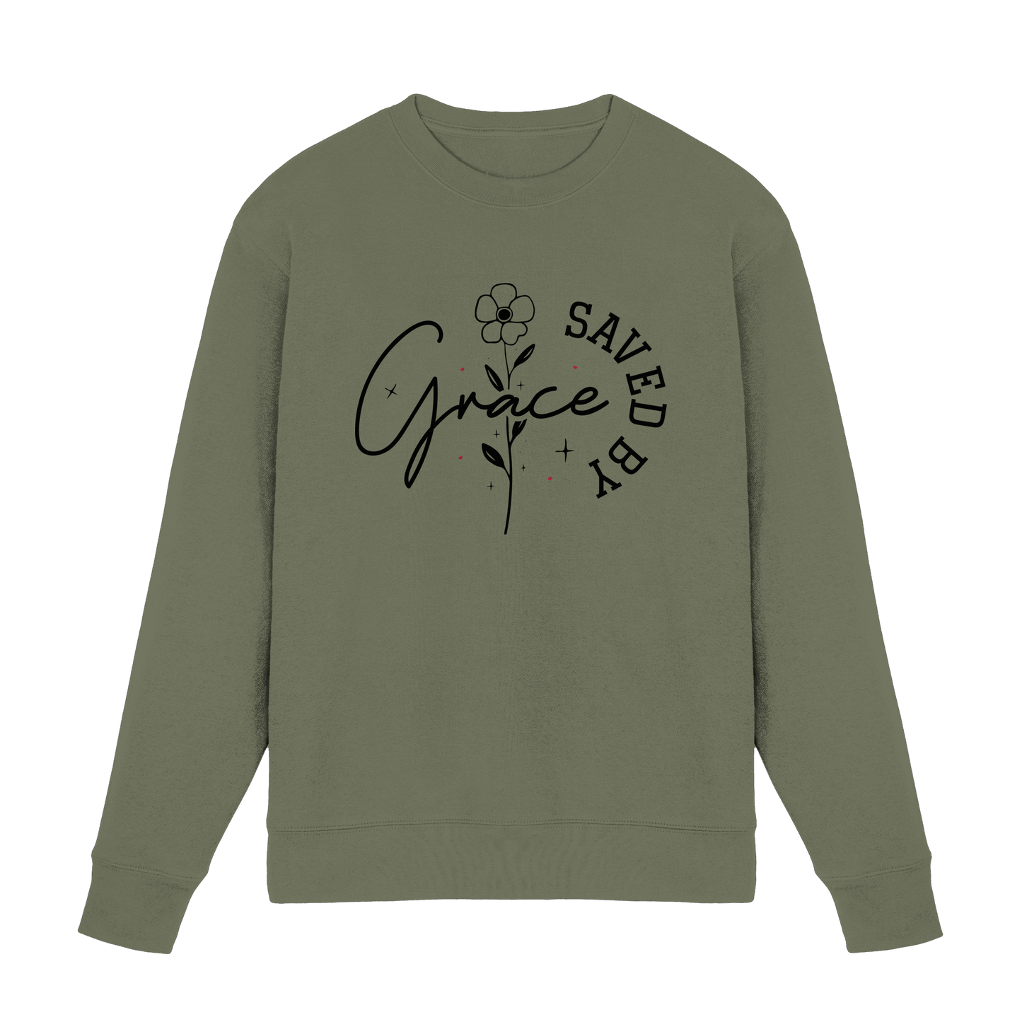 Saved by Grace – ein schlichtes Design mit tiefer Botschaft - Premium Sweatshirt