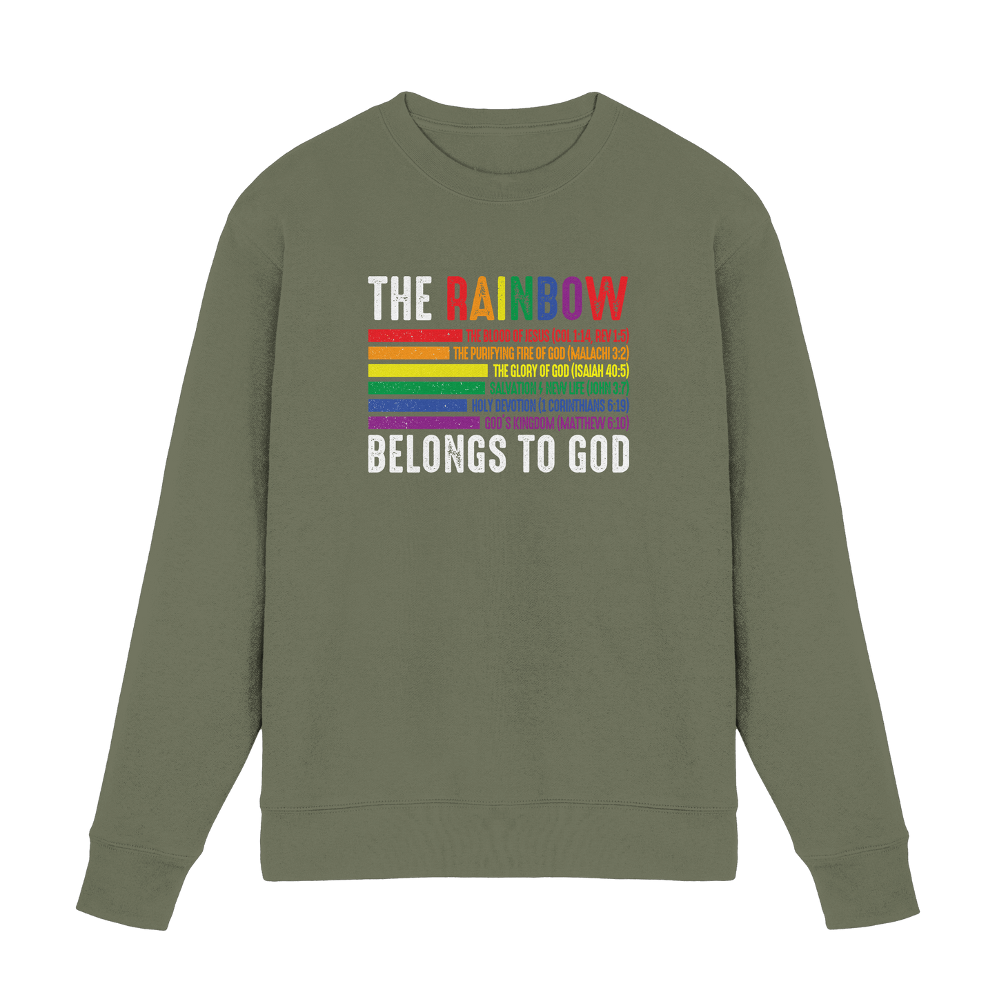The Rainbow Belongs To God – Zeichen des Bundes und der Liebe - Premium Sweatshirt