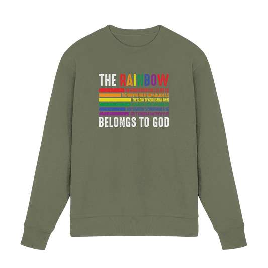 The Rainbow Belongs To God – Zeichen des Bundes und der Liebe - Premium Sweatshirt