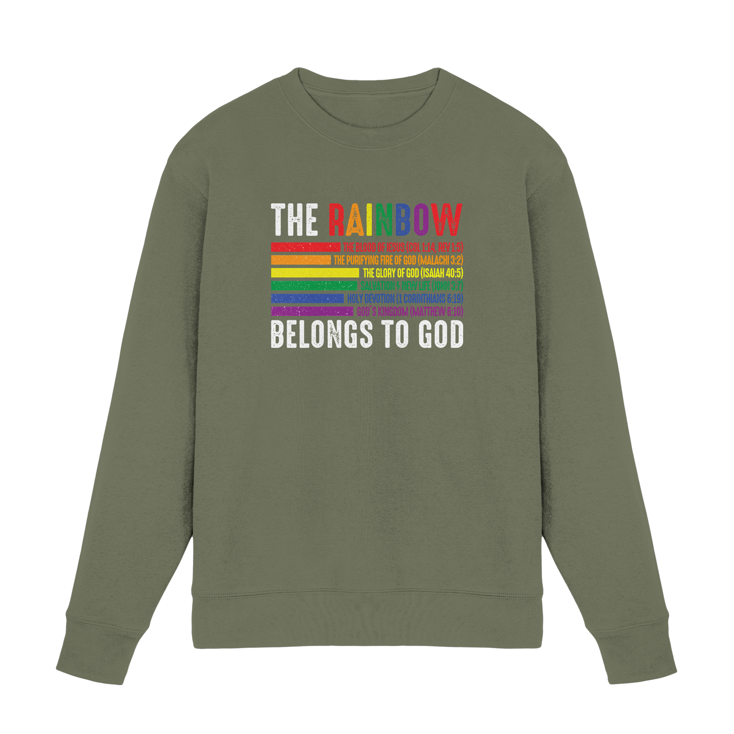 The Rainbow Belongs To God – Zeichen des Bundes und der Liebe - Premium Sweatshirt