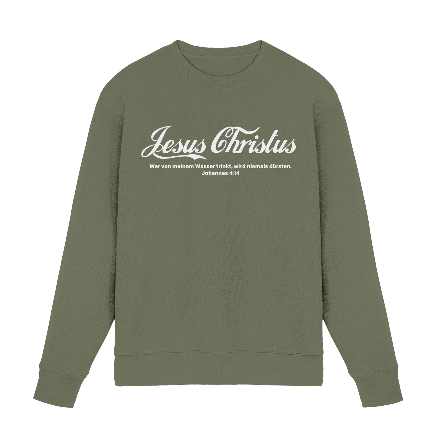 Jesus Christus – Johannes 4,14 | Christliches Statement Design „Lebendiges Wasser“ - Premium Sweatshirt