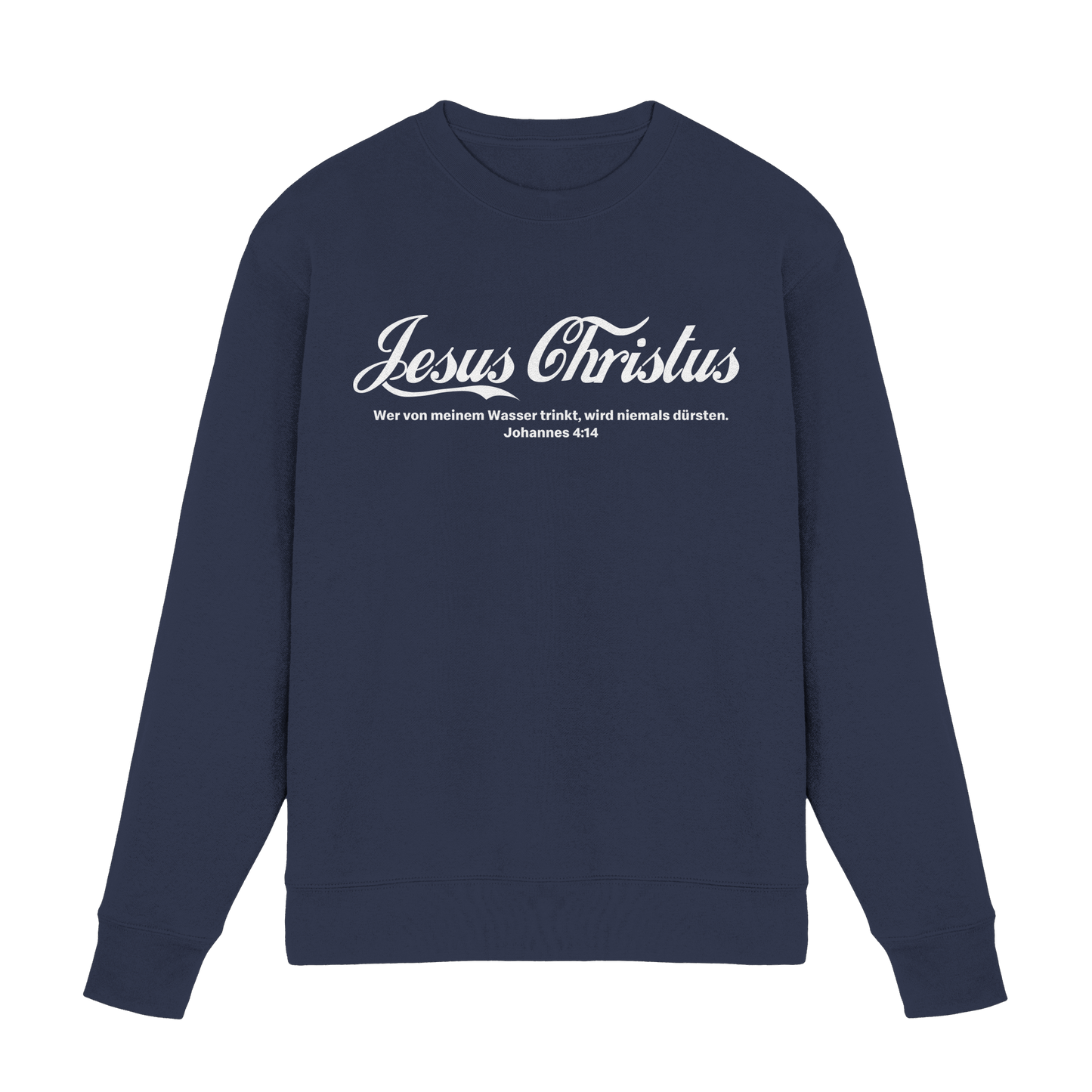 Jesus Christus – Johannes 4,14 | Christliches Statement Design „Lebendiges Wasser“ - Premium Sweatshirt