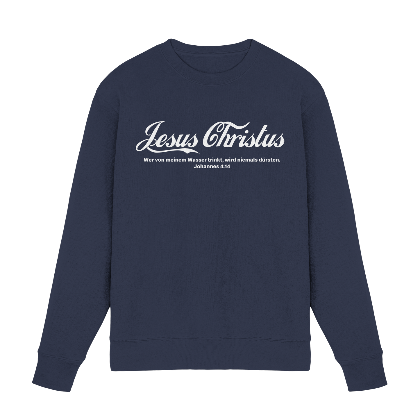 Jesus Christus – Johannes 4,14 | Christliches Statement Design „Lebendiges Wasser“ - Premium Sweatshirt