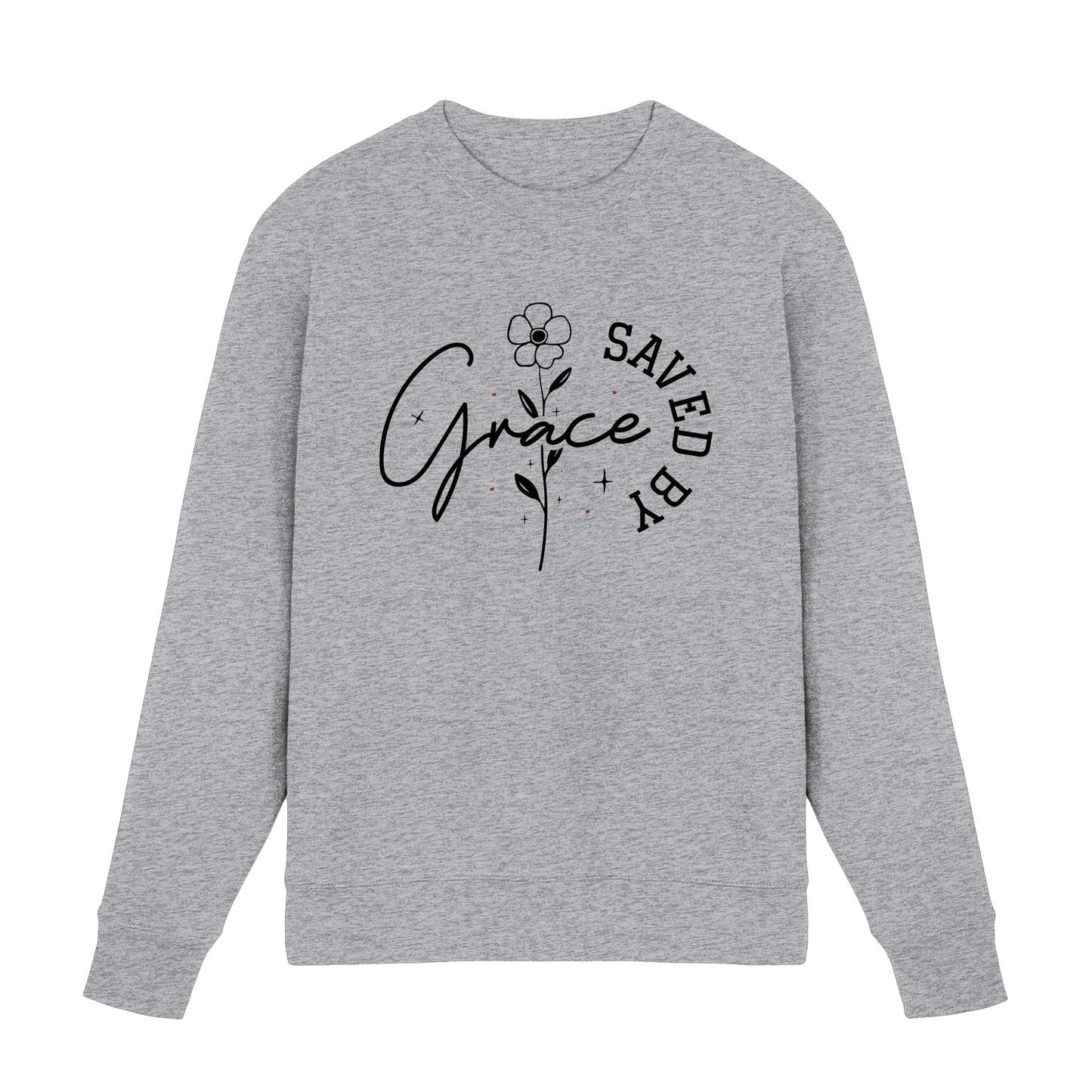 Saved by Grace – ein schlichtes Design mit tiefer Botschaft - Premium Sweatshirt