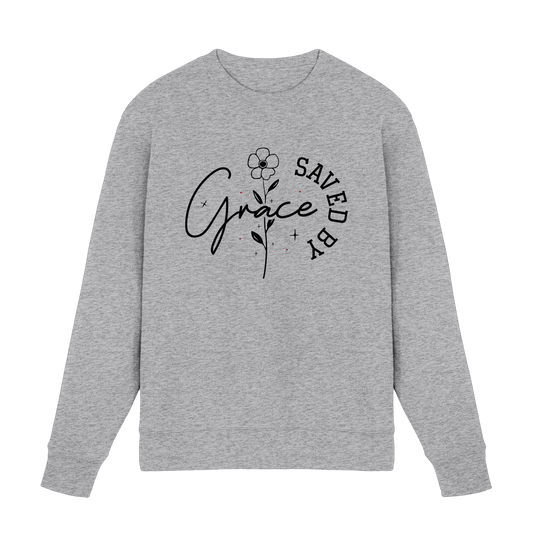 Saved by Grace – ein schlichtes Design mit tiefer Botschaft - Premium Sweatshirt