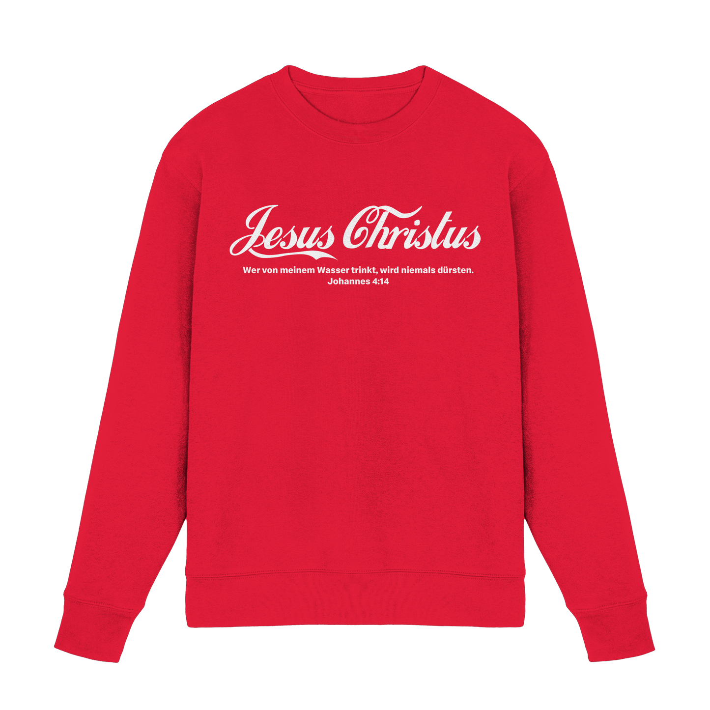 Jesus Christus – Johannes 4,14 | Christliches Statement Design „Lebendiges Wasser“ - Premium Sweatshirt
