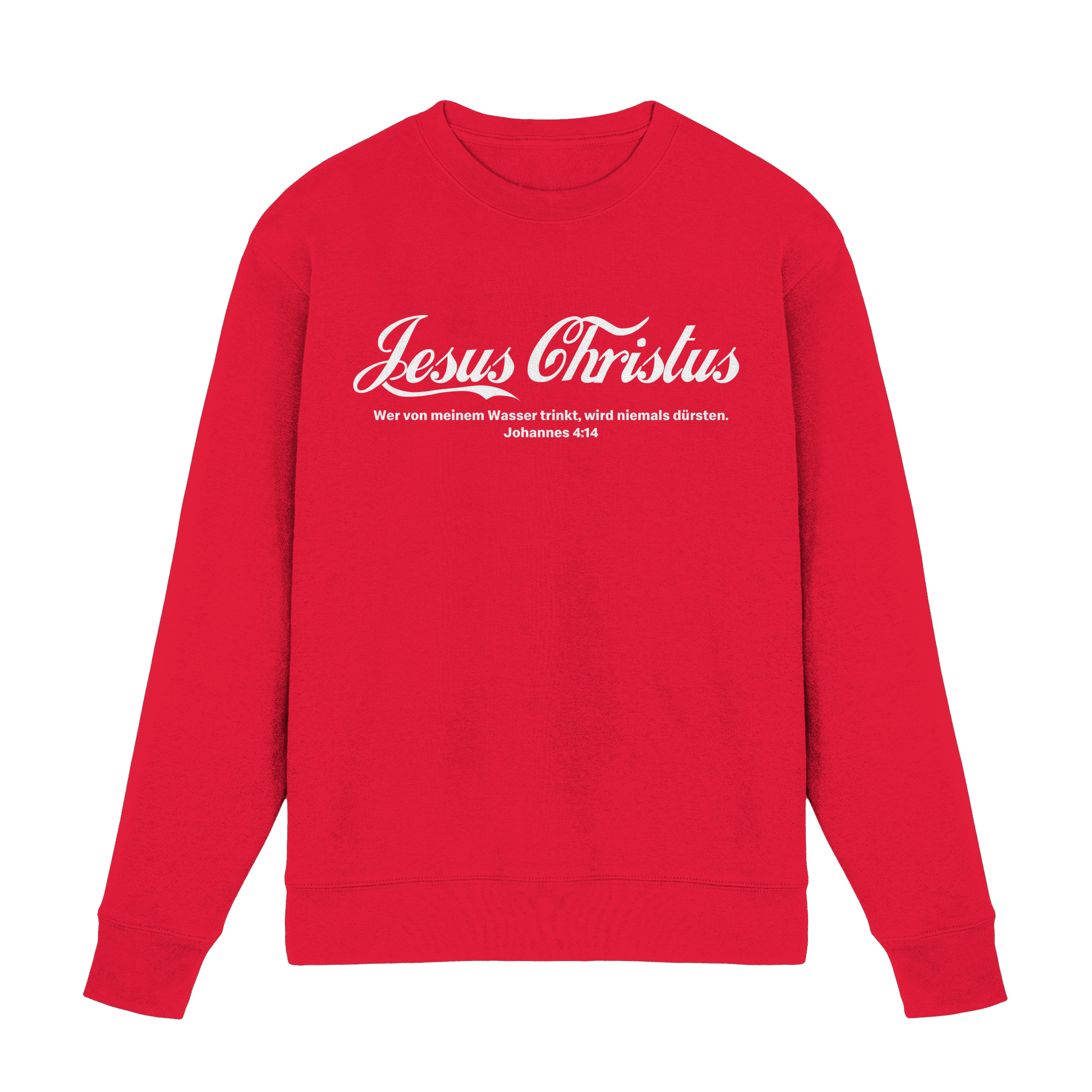 Jesus Christus – Johannes 4,14 | Christliches Statement Design „Lebendiges Wasser“ - Premium Sweatshirt