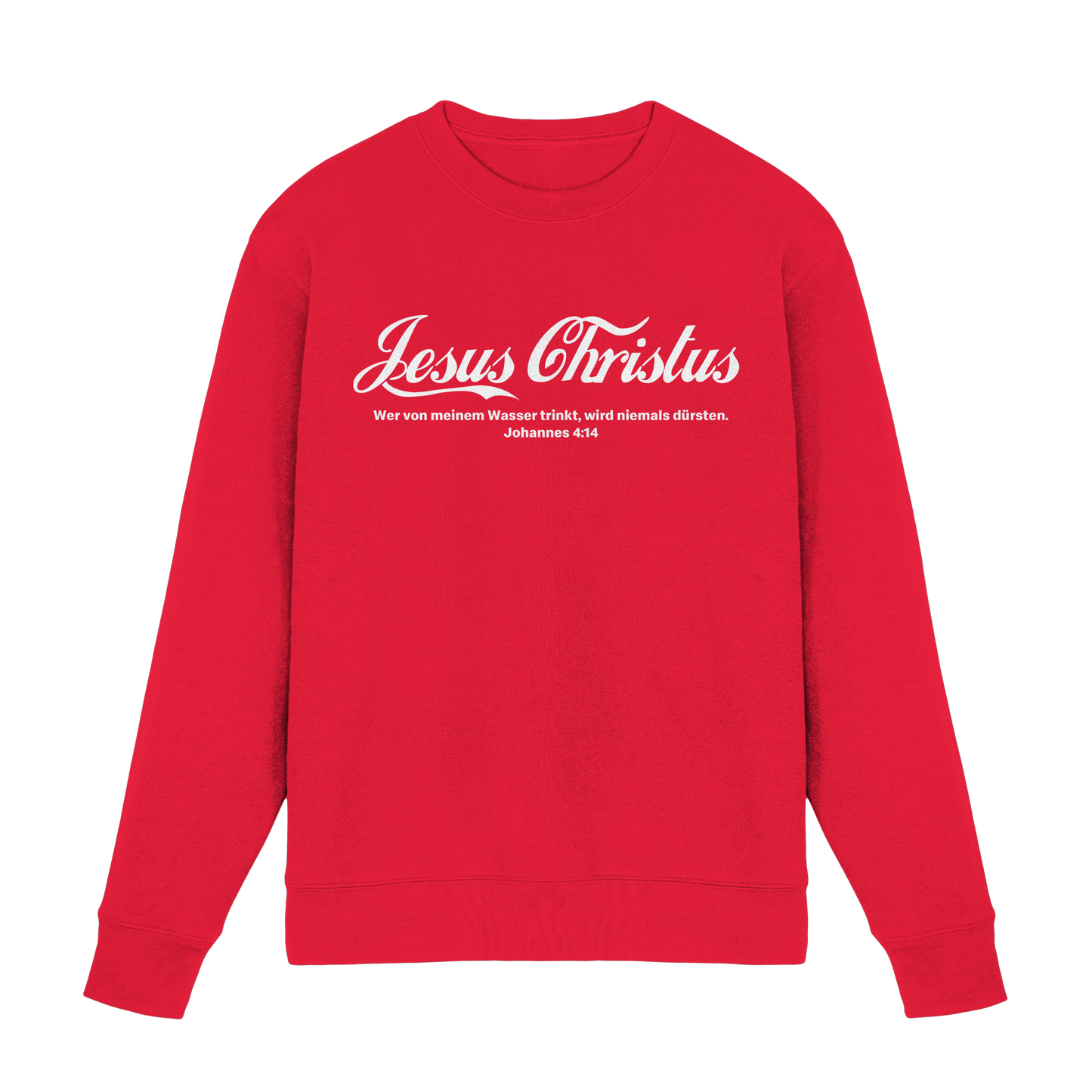 Jesus Christus – Johannes 4,14 | Christliches Statement Design „Lebendiges Wasser“ - Premium Sweatshirt