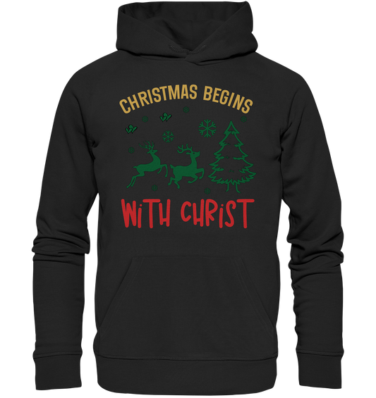 Christmas Begins with CHRIST - Premium Unisex Hoodie