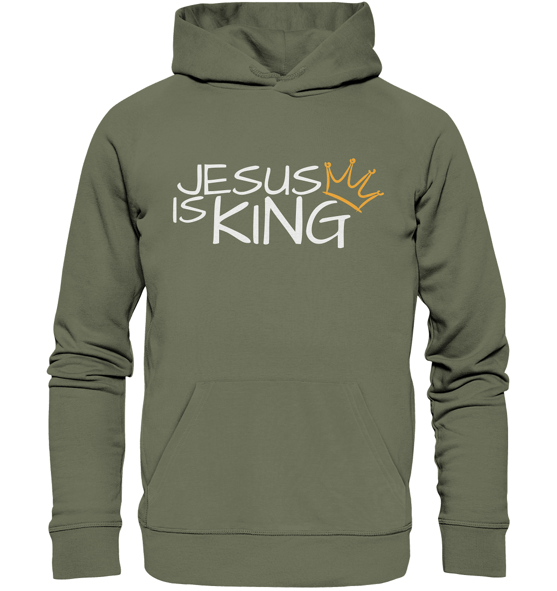 Jesus is King – Eine kraftvolle Botschaft des Glaubens | Christliche Kleidung - Premium Unisex Hoodie
