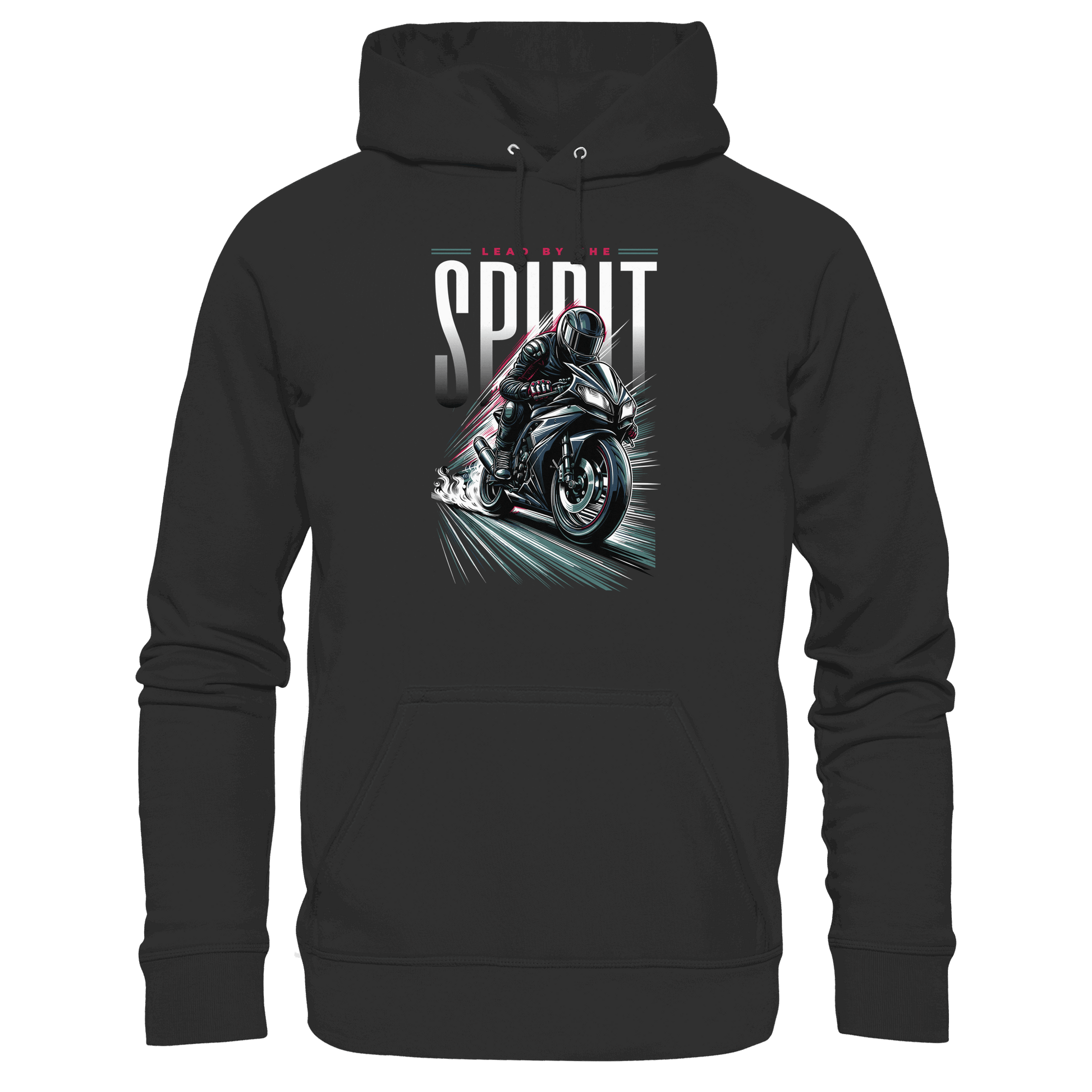 Lead by the Spirit | Christliche Kleidung & Geschenke im Motorrad-Design - Premium Unisex Hoodie