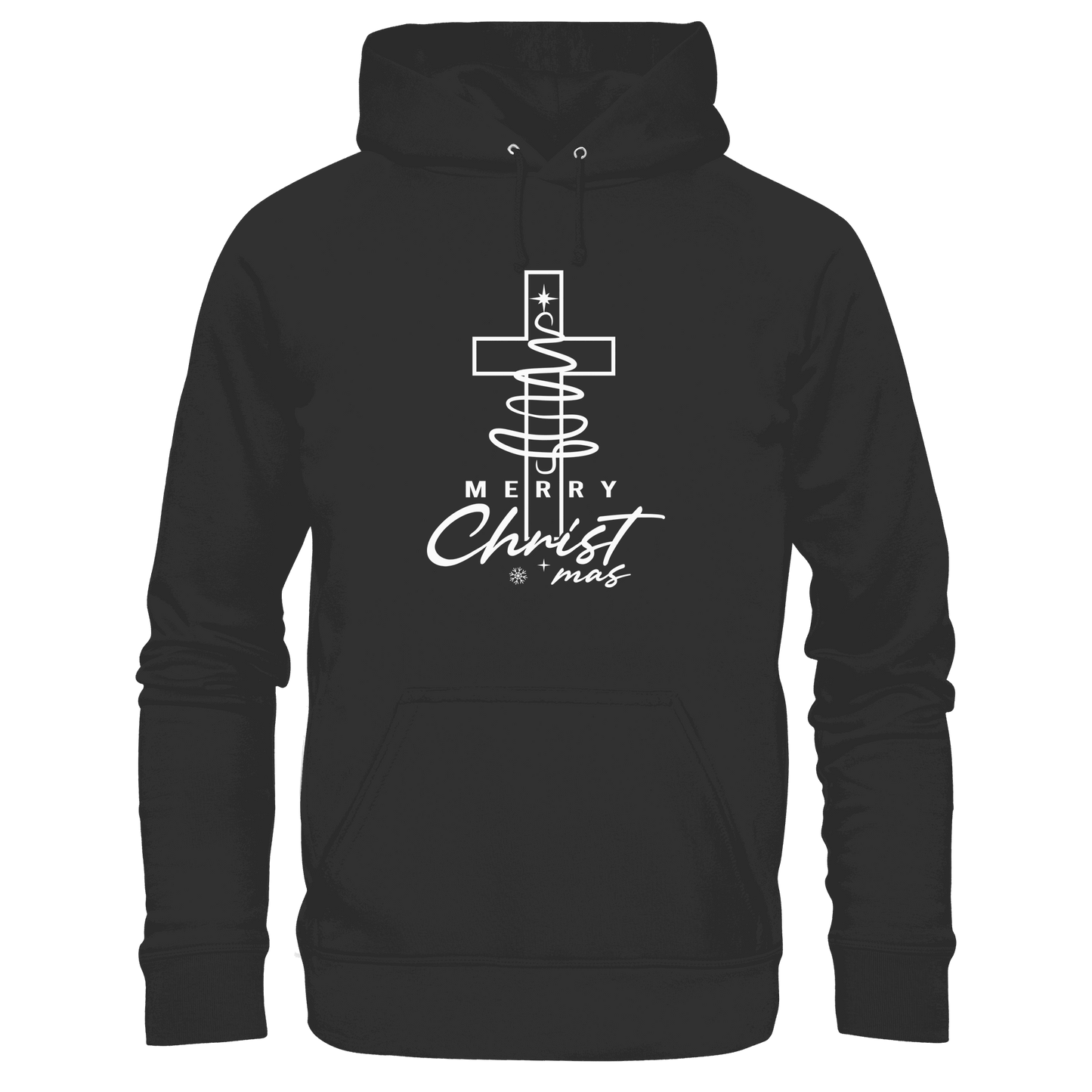 Kreuz und Christbaum – Merry Christ*mas Design - Premium Unisex Hoodie