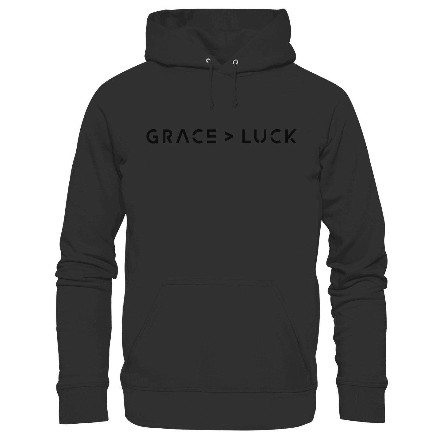 Grace > Luck | Christliches Design über Gottes Gnade - Premium Unisex Hoodie
