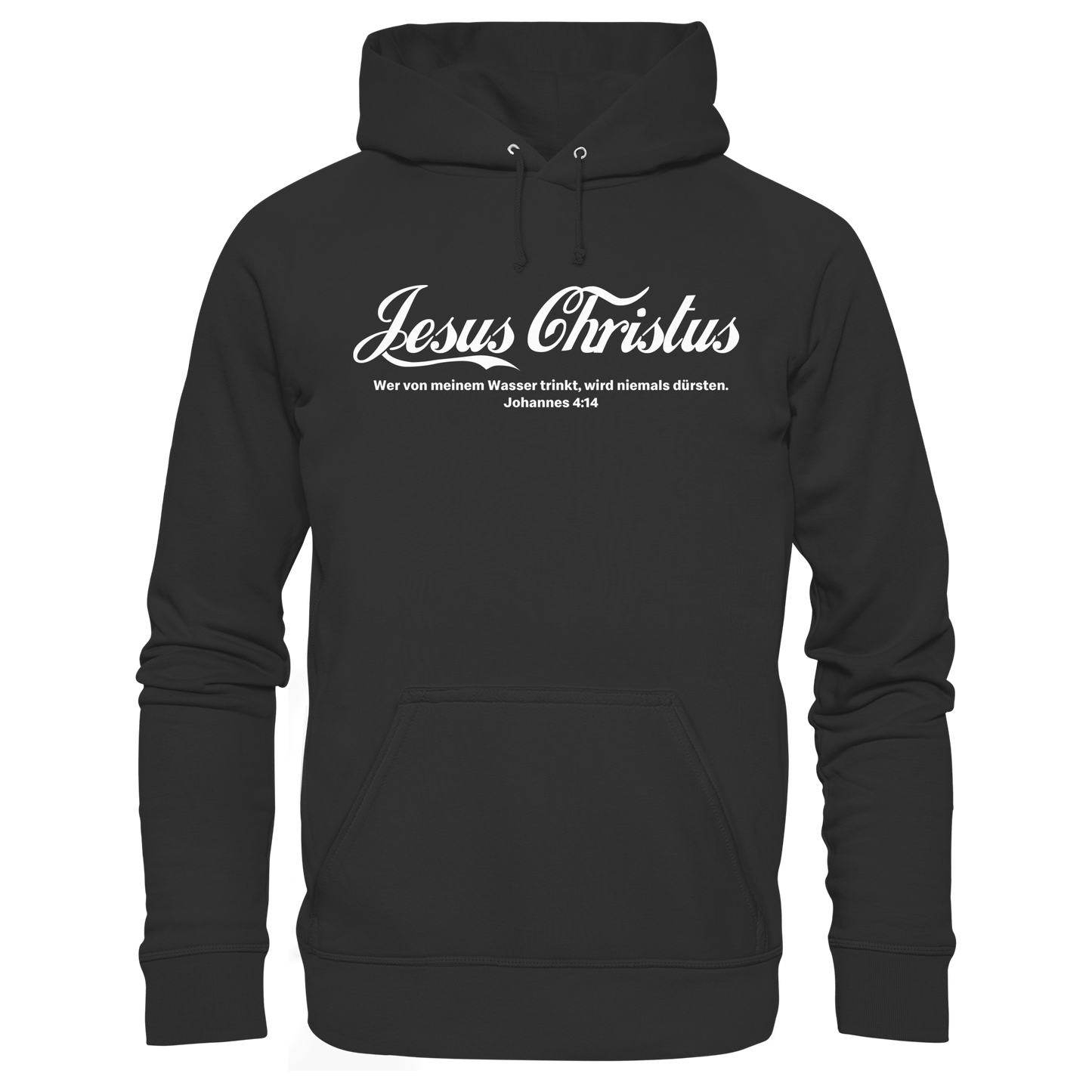 Jesus Christus – Johannes 4,14 | Christliches Statement Design „Lebendiges Wasser“ - Premium Unisex Hoodie