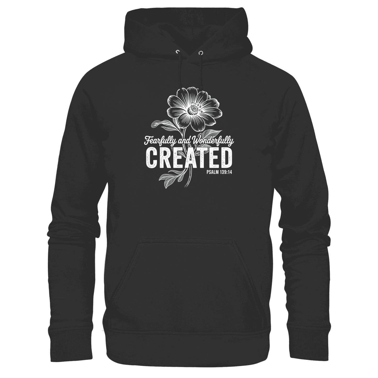 Fearfully and Wonderfully Created – Floral Grace Design - Premium Unisex Hoodie