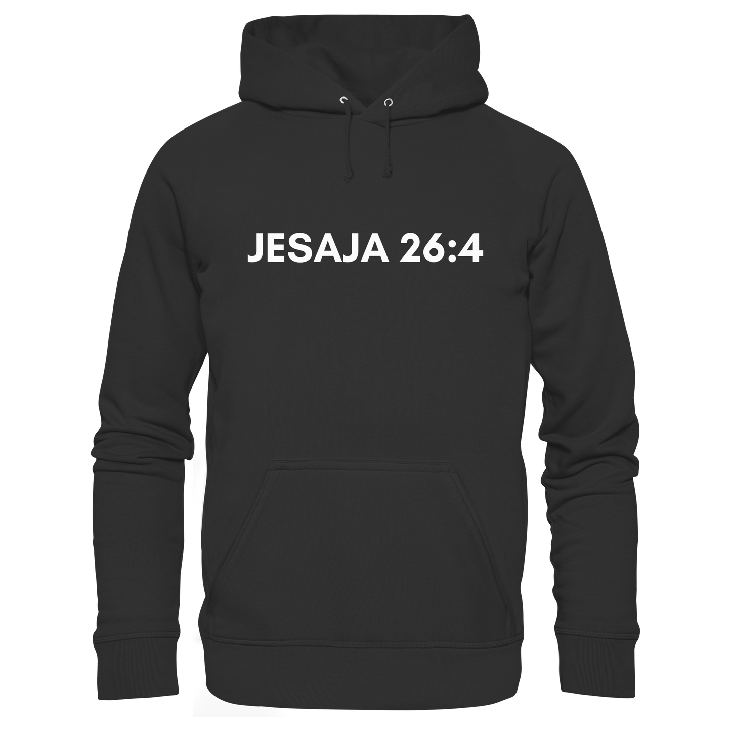 Jesaja 26,4 – Der Herr ist ein ewiger Fels | Christliches Bibelvers Design - Premium Unisex Hoodie