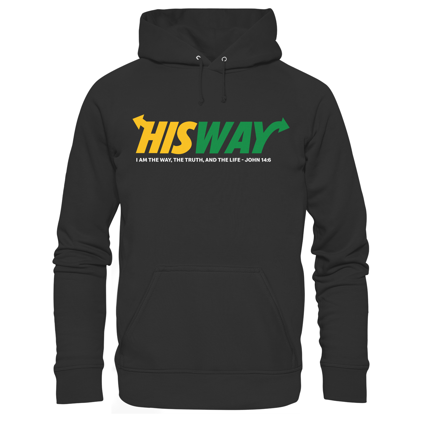 His Way – John 14:6 | Christliches Statement Design mit Johannes 14,6 - Premium Unisex Hoodie