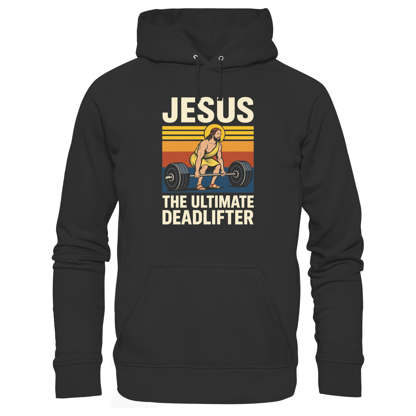 Jesus Deadlifter – Jesus the Ultimate Deadlifter | Christliches Fitness Design - Premium Unisex Hoodie