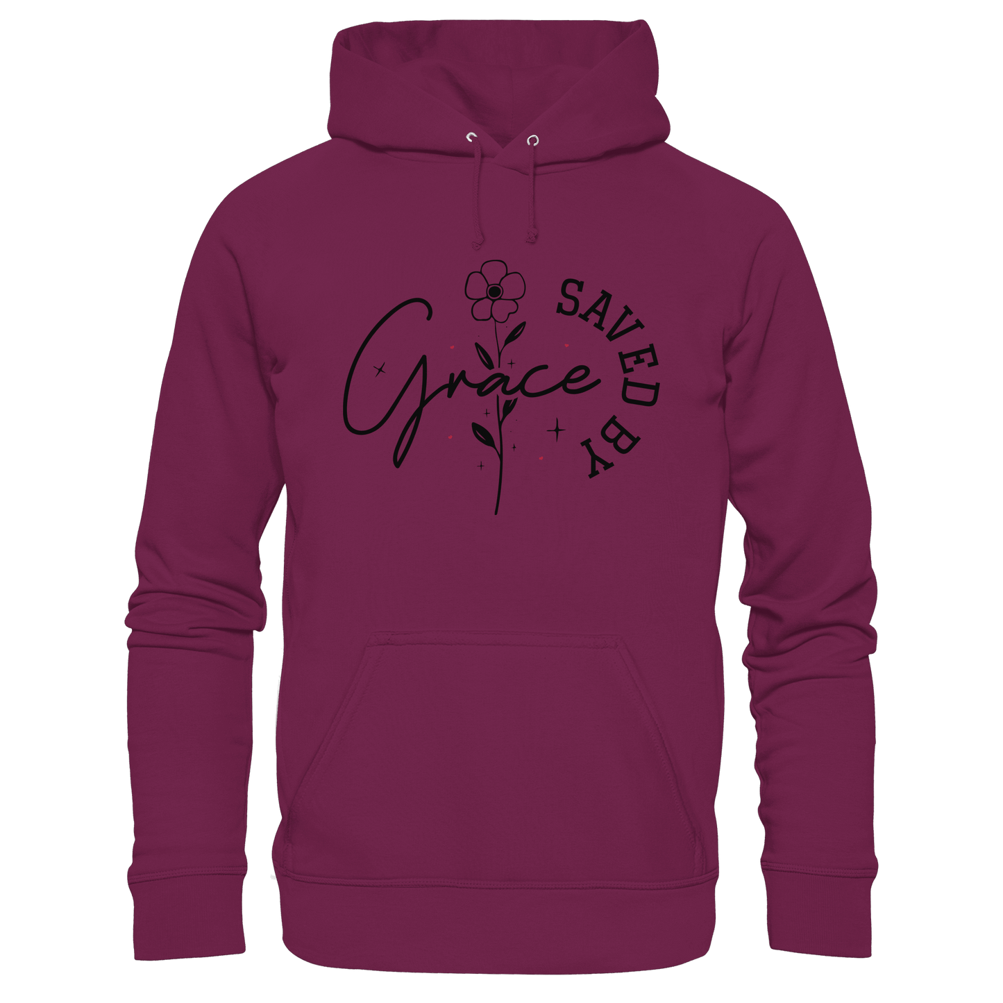Saved by Grace – ein schlichtes Design mit tiefer Botschaft - Premium Unisex Hoodie