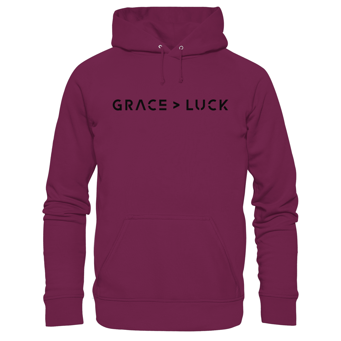 Grace > Luck | Christliches Design über Gottes Gnade - Premium Unisex Hoodie