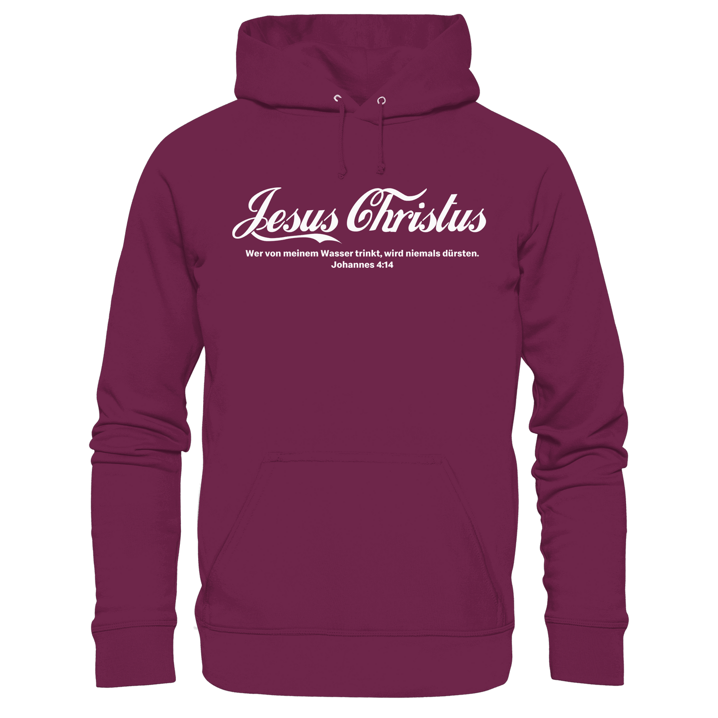 Jesus Christus – Johannes 4,14 | Christliches Statement Design „Lebendiges Wasser“ - Premium Unisex Hoodie